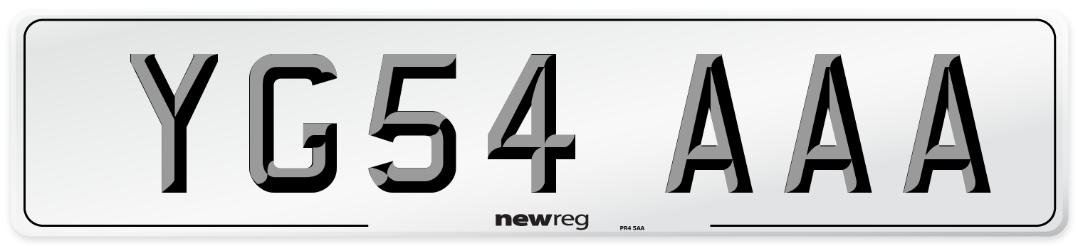 YG54 AAA Number Plate from New Reg